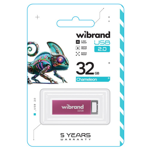 Флешка Wibrand Chameleon 32GB USB 2.0 (Pink)