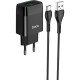 Сетевое зарядное устройство Hoco C72Q USB-A (18W · 3A) с кабелем USB-A – Type-C (Black)