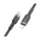 Кабель Hoco U117 Type-C – Lightning PD (1.2 м · 20W · 2.4A) (Black)