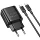 Сетевое зарядное устройство Borofone BA83A USB-A+USB-C (20W · 3A) с кабелем Type-C – Type-C (Black)