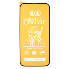 Защитная пленка Ceramic Matte для Apple iPhone 13 Pro Max (Full Glue) (Black)