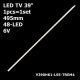 Бокова підсвітка для телевізора Telefunken 39″ V390HK1-LS5-TREM4 (1 планка 495 мм, 48 LED 4x1,5 мм, 6 В)