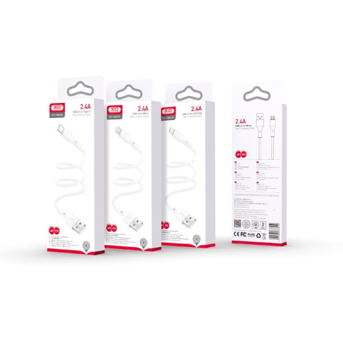 Кабель XO NB230 Rock Series USB-A – Type-C (1 м · 12W · 2.4A) (White)