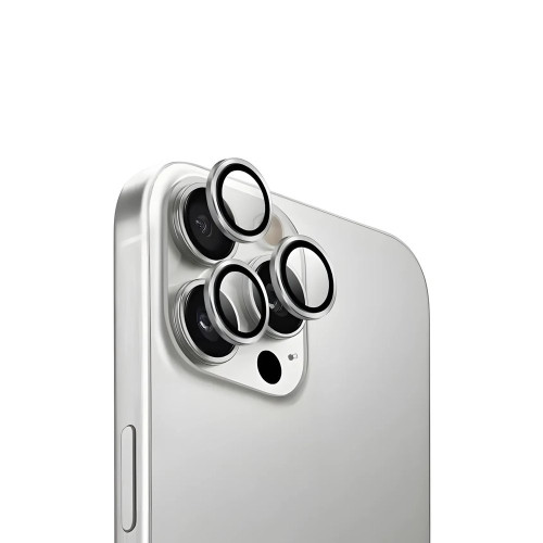 Захисне скло камери +NEU Chatel Metal Frame для Apple iPhone 16 Pro (Silver)