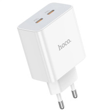 Сетевое зарядное устройство Hoco C108A 2xUSB-C (35W · 3A) (White)