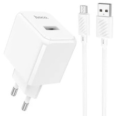 Мережевий зарядний пристрій Hoco CS11A USB-A (10.5W · 2.1A) з кабелем USB-A – Micro-USB (White)
