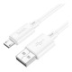 Кабель Hoco X88 USB-A – Micro-USB (2 м · 12W · 2.4A) (White)