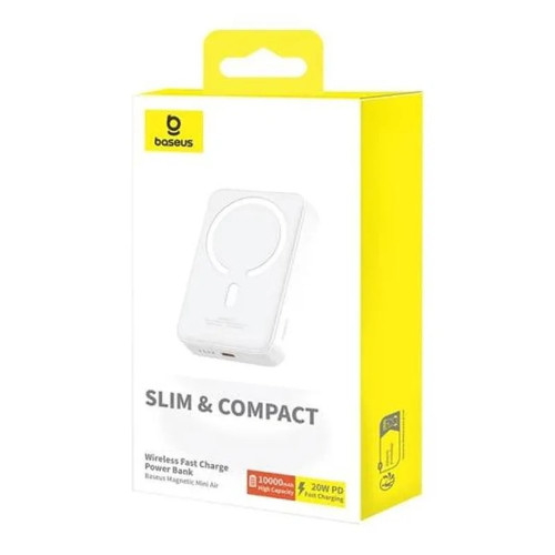 Повербанк Baseus Magnetic Mini Air 20W (10000 mAh) (White)