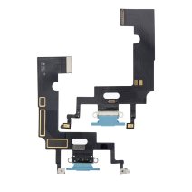 Шлейф для Apple iPhone Xr с разъемом зарядки (Blue) (Original Used)