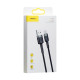 Кабель Baseus Cafule USB-A – Type-C (0.5 м · 15W · 3A) (CATKLF-AG1) (Black/Gray)
