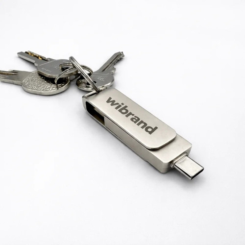 Зовнішній накопичувач Wibrand Wolf SSD USB-A/C WO1TB 1TB Silver