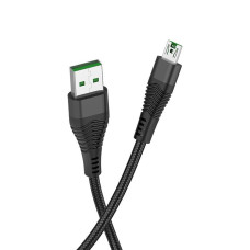 Кабель Hoco U53 Flash USB-A – Micro-USB (1.2 м · 20W · 4A) (Black)