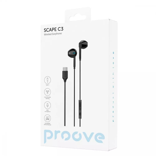 Наушники Proove Scape C3 Type-C (Black)