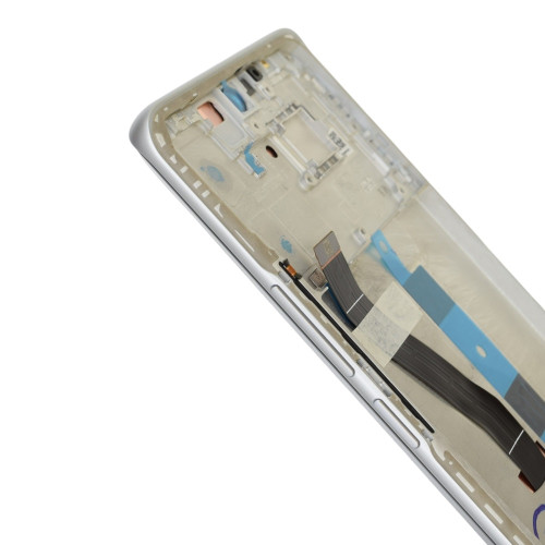 Дисплей для Poco M8 (5G) с тачскрином в рамке (Silver) (Original)
