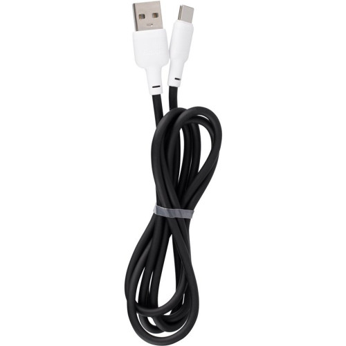 Кабель Gelius Full Silicon USB-A to Type-C 18W 1.2м (GP-UCN001C) black white