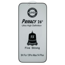 Защитное стекло 5S UHD Privacy 26° для Apple iPhone 14 Plus (Full Glue) (Black)