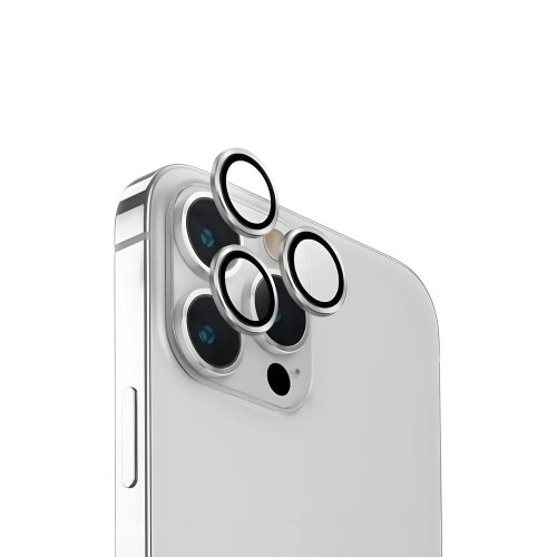 Захисне скло камери +NEU Chatel Metal Frame для Apple iPhone 15 Pro Max (Silver)