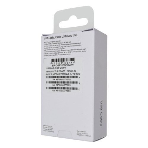 Кабель Samsung EP-DG970 USB-A – Type-C (OEM) (1 м · 15W · 3A) (Black)