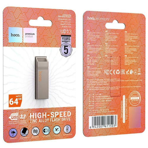 Флешка Hoco UD13 64GB USB 3.2 (Gray)