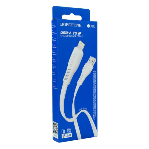 Кабель Borofone BX85 USB-A – Lightning (1 м · 12W · 2.4A) (White)