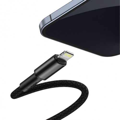 Кабель Baseus High Density Braided Type-C – Lightning PD (2 м · 20W · 2.4A) (Black)