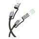 Кабель Hoco U138 Type-C – Type-C and USB з ліхтариком (1.2 м · 60W · 3A) (Black)