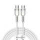 Кабель Baseus Cafule Metal Type-C – Type-C (2 м · 100W · 5A) (CATJK-D02) (White)