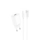 Сетевое зарядное устройство Hoco C134A USB-A (12W · 2.4A) с кабелем USB-A – Lightning (White)