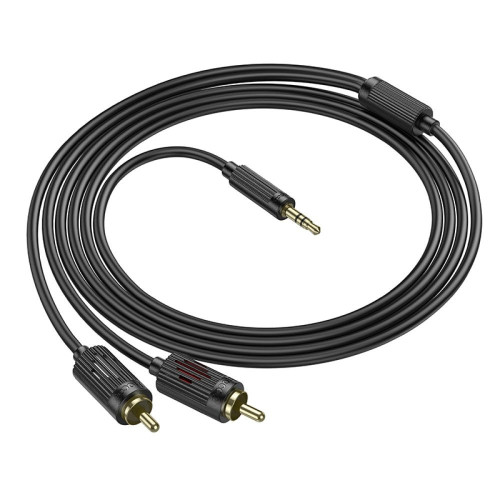 Аудиокабель AUX Hoco UPA28 2RCA – 3.5 мм (1.5 м) (Black)
