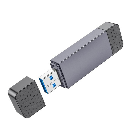 Картридер Hoco HB45 USB2.0 to Type-C gray