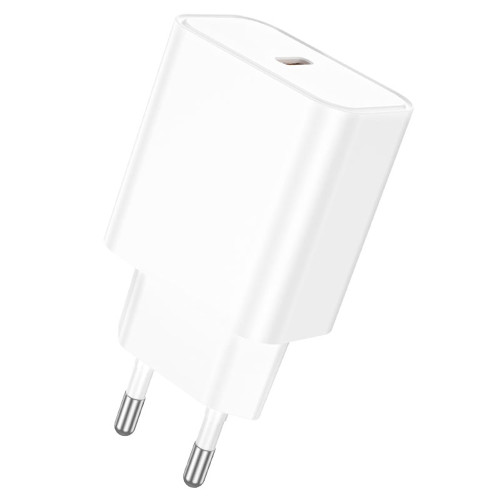 Мережевий зарядний пристрій Borofone BA71A USB-C (20W · 3A) (White)