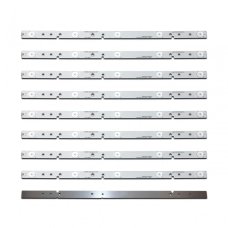 Пряма підсвітка для телевізора Hisense 42″ SVH420A95 Rev1.1 (9 планок по 420 мм, 5 LED, лінза 15,5 мм, 3 В)