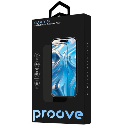 Защитное стекло Proove Clarity AR для Apple iPhone 15 (Black)