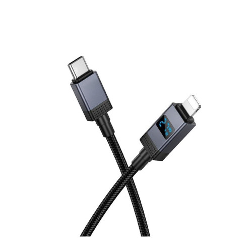 Кабель Hoco X118 Type-C – Lightning з дисплеєм (1 м · 27W · 3A) (Black)