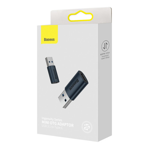 Перехідник Baseus Ingenuity USB-A 3.1 – Type-C (Blue)