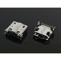 Роз'єм зарядки для Samsung I9500 Galaxy S4 11 pin (4 кріплень) (контакти знизу) (Micro USB) без шлейфа