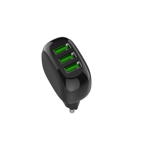 Мережевий зарядний пристрій LDNIO A3309 3xUSB-A (17W · 3.4A) з кабелем USB-A – Micro-USB (Black)