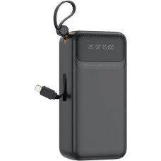 Повербанк XO PR280 10W з 3 кабелями (30000 mAh) (Black)