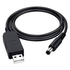Кабель для роутера USB-A – DC 5.5×2.5 мм 5V (1 м · 0.5A) (Black)