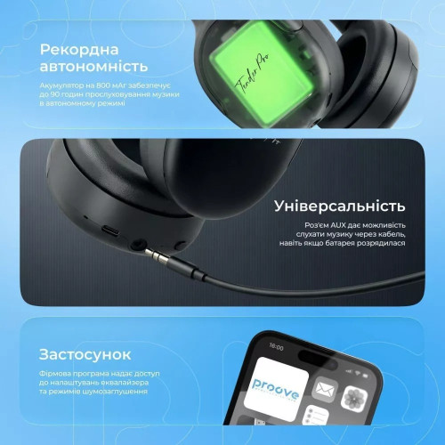 Наушники bluetooth Proove Tender Pro blue pink