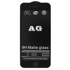 Захисне скло Matte для Apple iPhone SE (2nd gen) (2020) (Full Glue) (0.3 мм, 2.5D) (Black)