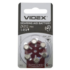 Батарейка для слухового аппарата Videx ZA312, PR-41 1.45V (1 шт)