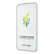 Защитное стекло Color Frame для Apple iPhone 14 Pro Max (Full Glue) (Silver)
