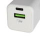Сетевое зарядное устройство LL-MT606 USB-C+USB-A (20W · 3A) (OEM) (White)