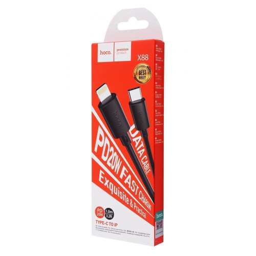 Кабель Hoco X88 Type-C – Lightning (1 м · 20W · 2.4A) (Black)