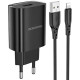Сетевое зарядное устройство Borofone BN1 USB-A (10.5W · 2.1A) с кабелем USB-A – Lightning (Black)