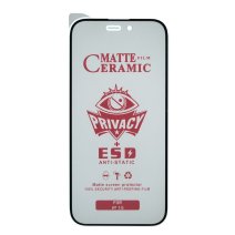 Защитная пленка Ceramic Privacy Matte для Apple iPhone 15 (Full Glue) (Black)