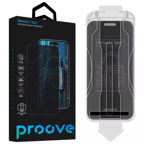 Захисне скло Proove Privacy 360 Installation Box для Apple iPhone 15 Plus (Black)