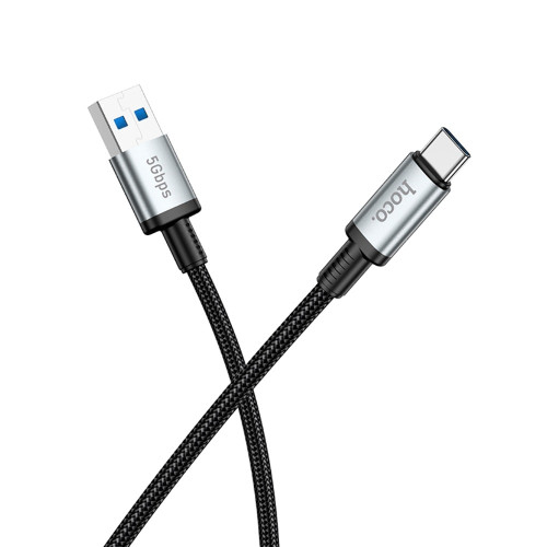 Мультимедійний кабель Hoco US10 USB-A – Type-C 3.0 5Gbit/s (0.5 м) (Black)