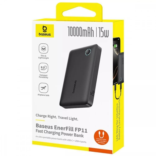 Повербанк Baseus EnerFill 15W (10000 mAh) (Black)